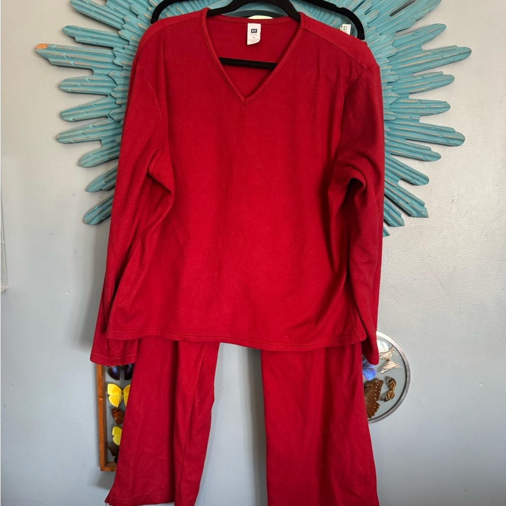 Gap Cozy Red  Pajamas